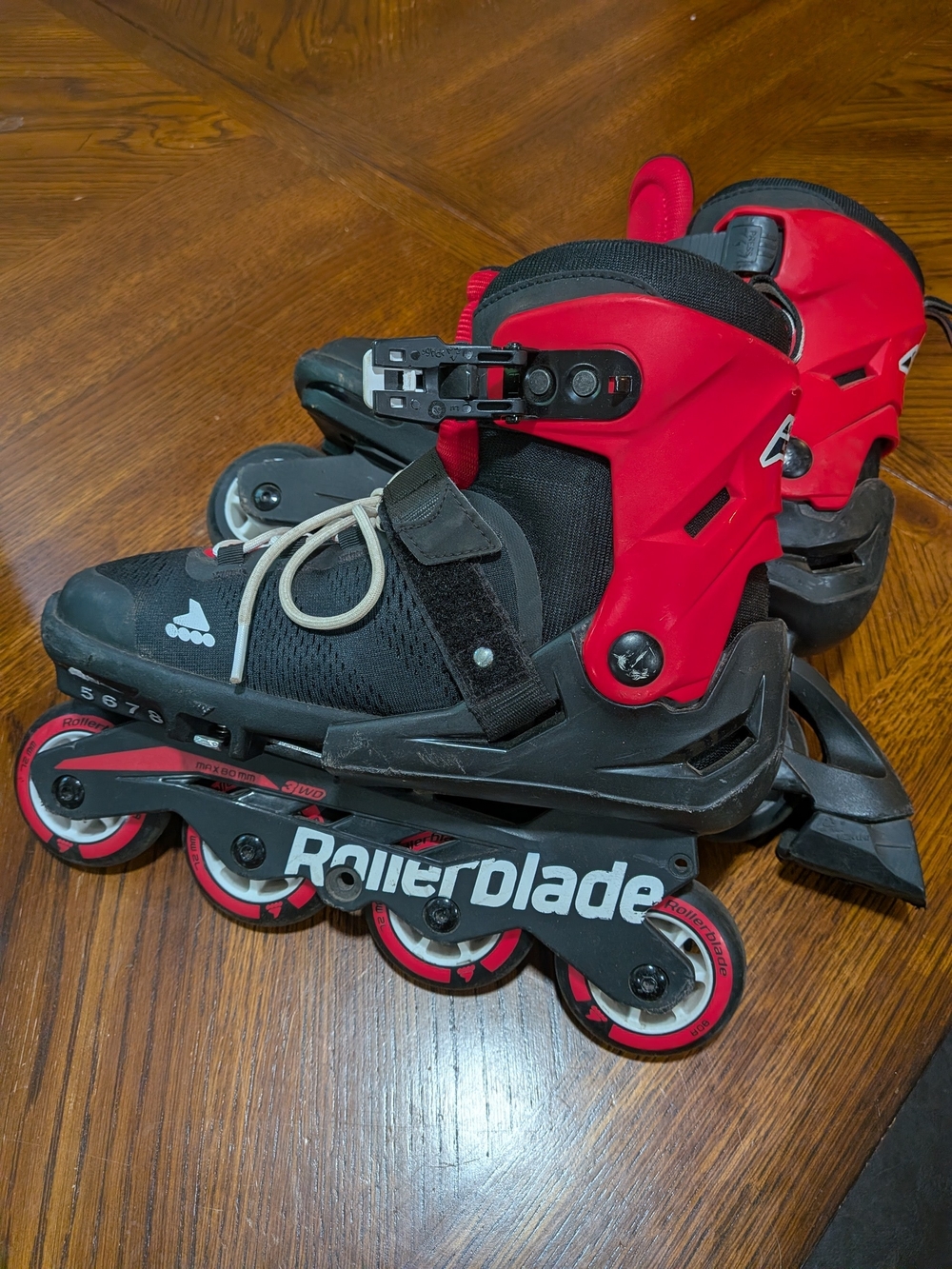 Rollerblade Kids Red and Black Adjustable Inline Skates